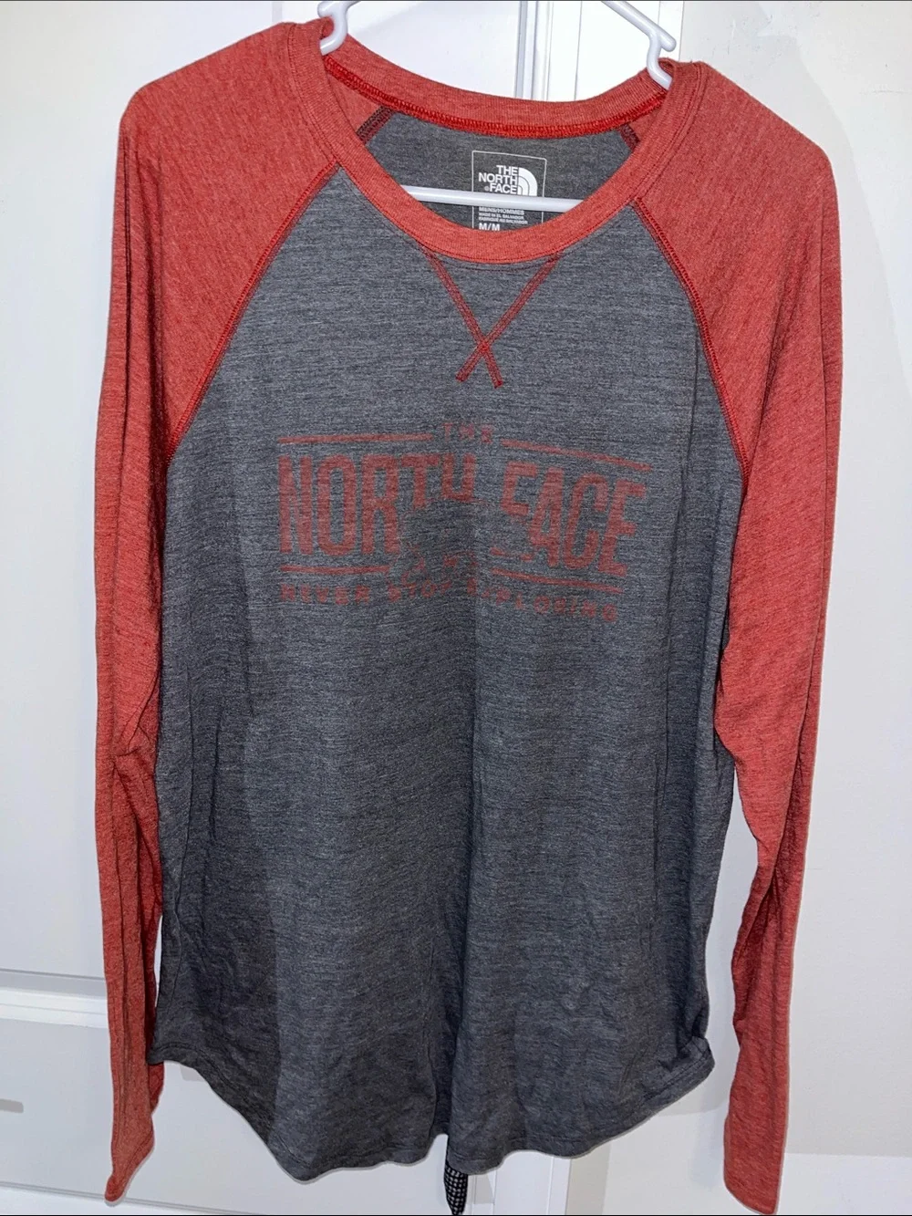 The North Face half dome Print Logo T-Shirt brick red cotton blend Men's Size M